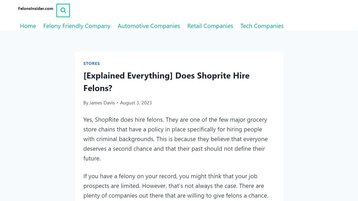 [Explained Everything] Does Shoprite Hire Felons?